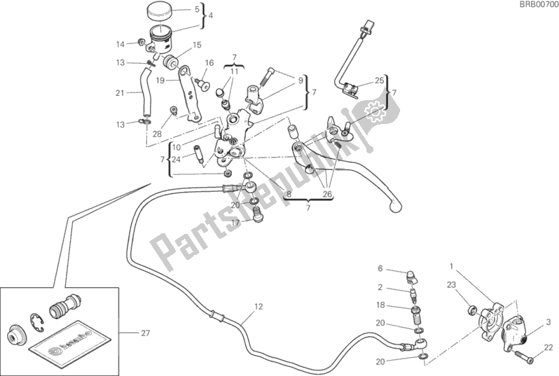 All parts for the Clutch Control of the Ducati Hypermotard 950 SP USA 2020